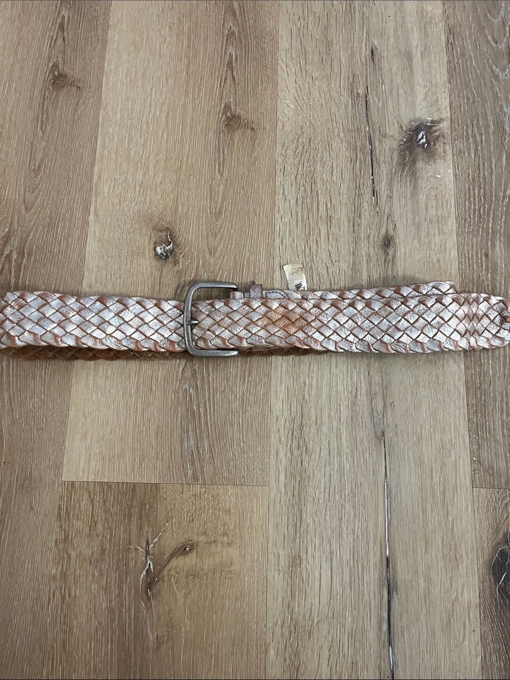 Fossil Braided Metallic Belt